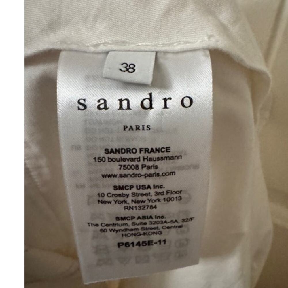 Sandro Paris Ringo Cropped Striped Pants 38 - Picture 8 of 9